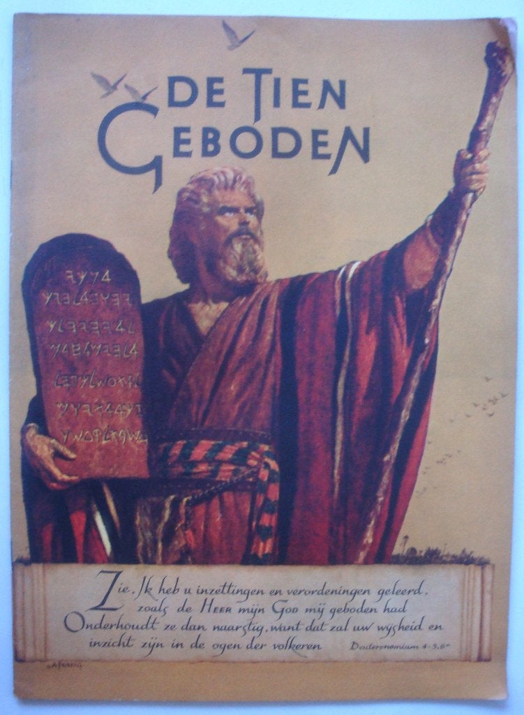 Cecil B. DeMille De Mille De tien geboden 1957 Arnold Friber, Antiek en Kunst, Antiek | Religie, Ophalen of Verzenden