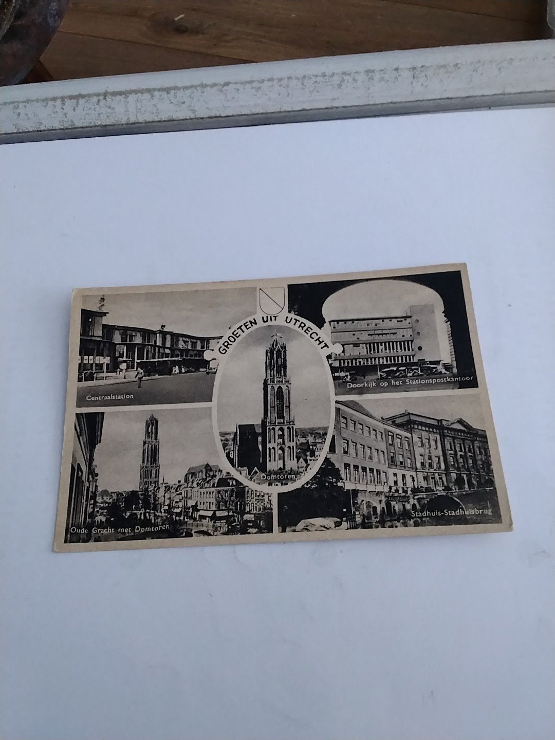 Oude Ansichtkaart Utrecht: Centraal Station, Domtoren, .., Ophalen of Verzenden, 1920 tot 1940, Ongelopen, Utrecht