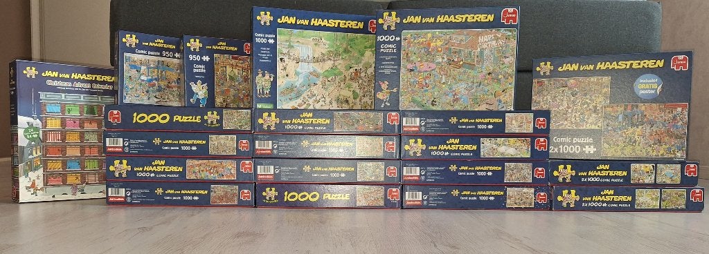 Jan van Haasteren Puzzles, Hobby en Vrije tijd, Ophalen, 500 t/m 1500 stukjes, Zo goed als nieuw