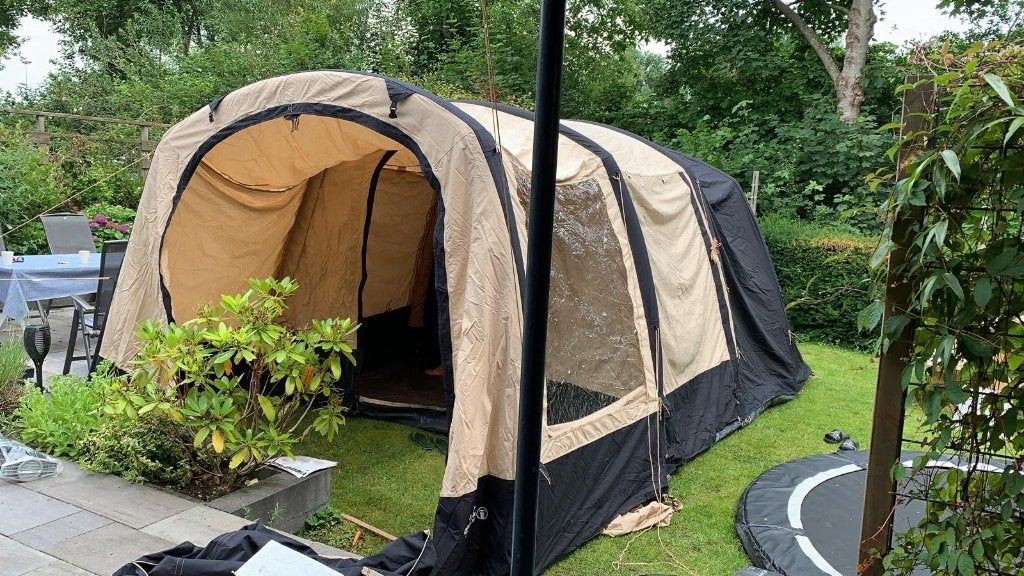 Opblaasbare tunneltent - Obelink Hudson 4 TC Easy Air, Ophalen, Gebruikt, Tot en met 4