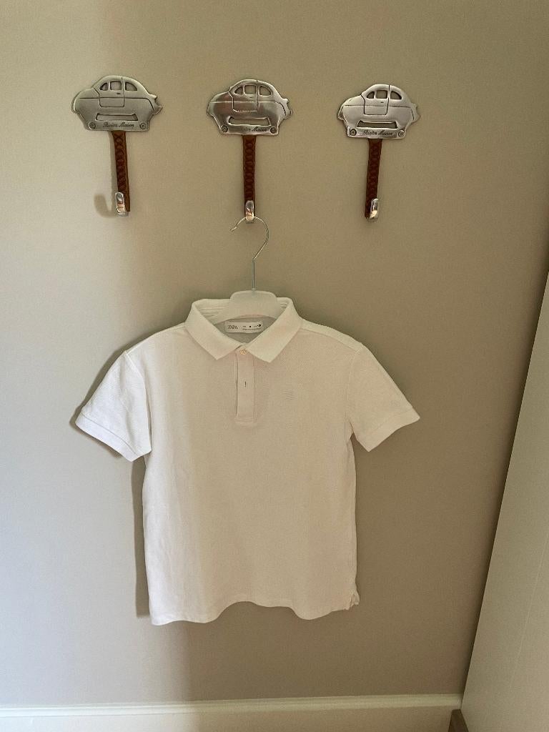 Polo wit Zara maat 128, Kinderen en Baby's, Kinderkleding | Maat 128, Nieuw, Jongen, Shirt of Longsleeve, Ophalen