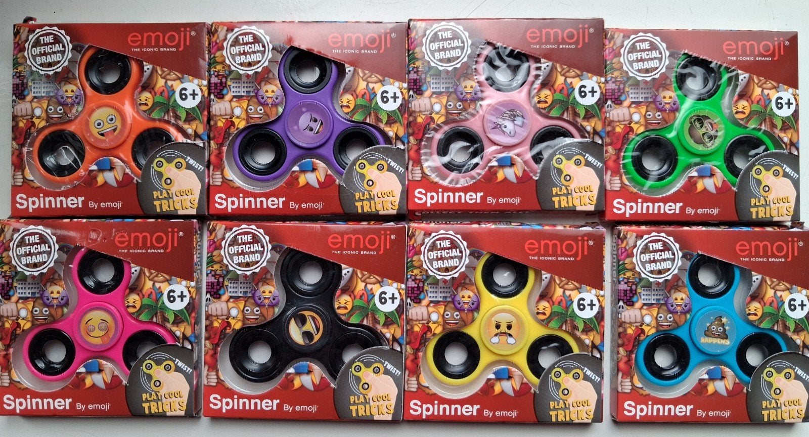 complete set van 8 Emoji Fidget Spinnerz, Ophalen of Verzenden, Nieuw