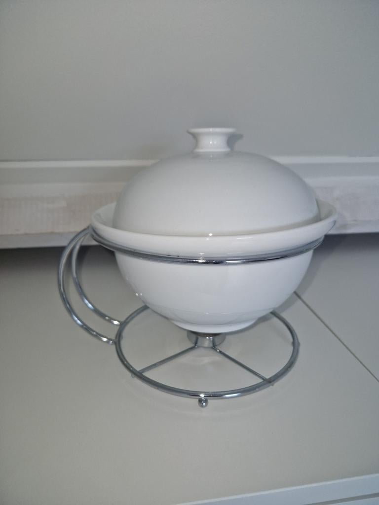 Sauspannetje met warmhouder, ideaal voor satésaus, Ophalen, Zo goed als nieuw