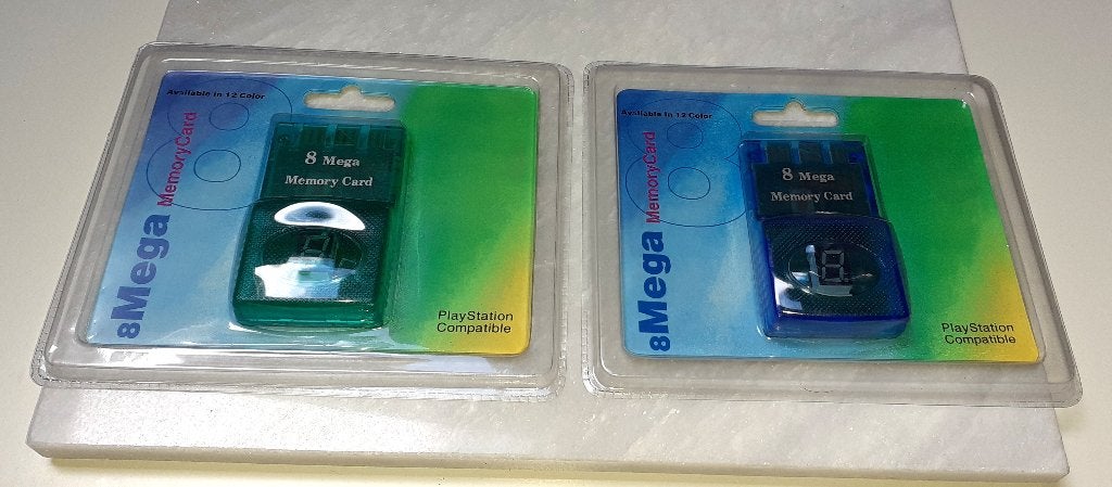 Gaming retro set 2 Playstation 2 8MB Memory Cards, Spelcomputers en Games, Ophalen of Verzenden, Nieuw, Geheugenkaart, PlayStation 2