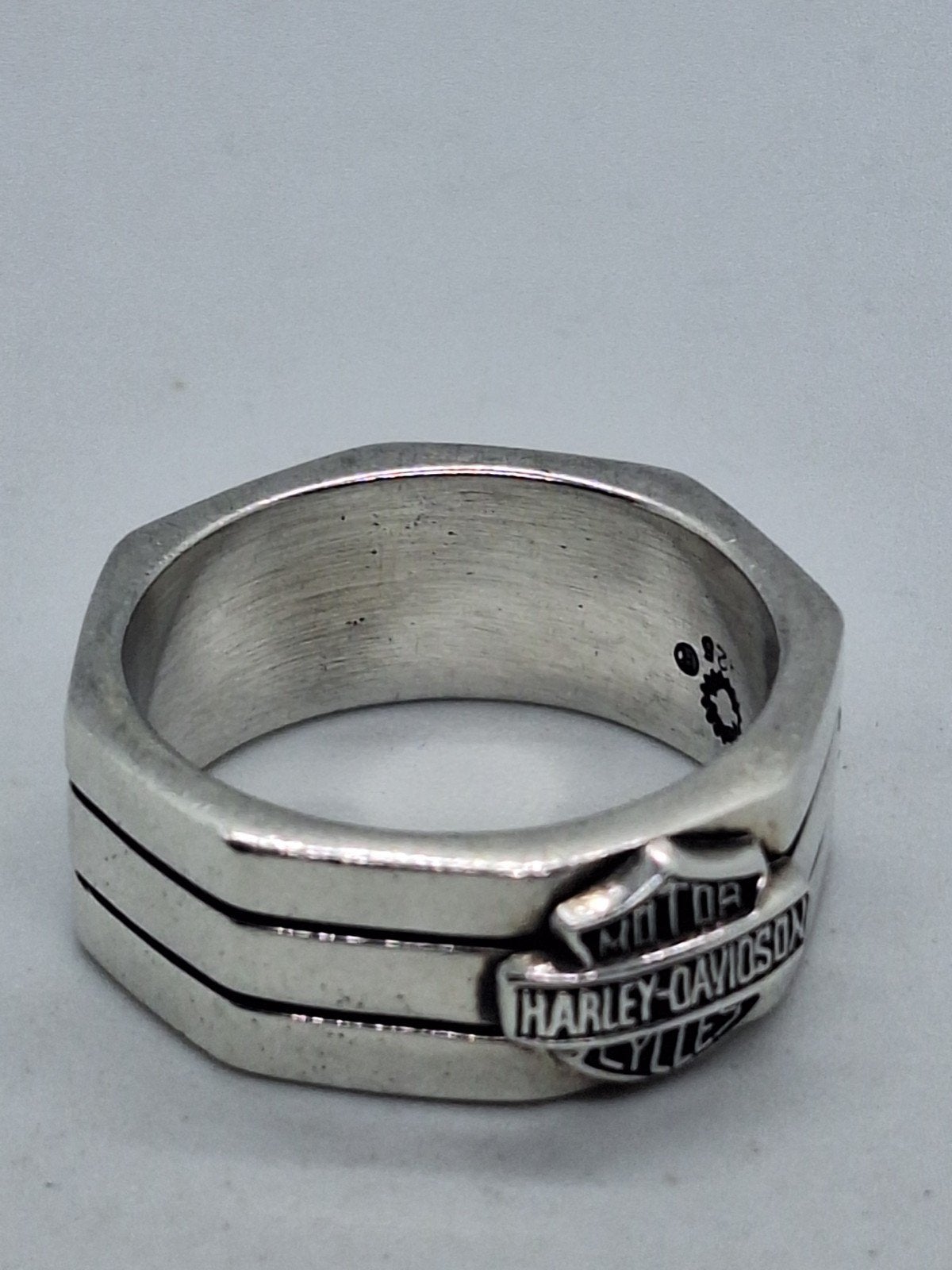 Unieke Harley Davidson 925 Zilveren Ring - Maat 21, Sieraden, Tassen en Uiterlijk, Ophalen of Verzenden