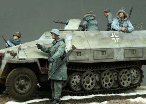German Panzer Grenadiers, Kharkov '43 (6 resin fig's, 1:35), Ophalen of Verzenden, Zo goed als nieuw, 1:35 tot 1:50, Figuur of Figuren