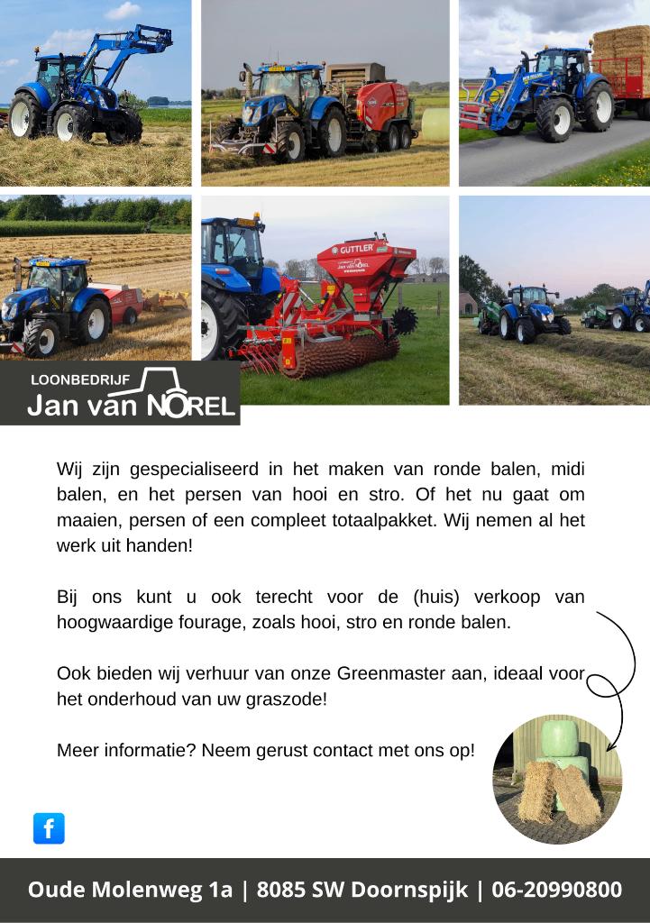 persen van ronde balen en midi balen hooi stro en fourage, Zakelijke goederen, Ophalen of Verzenden