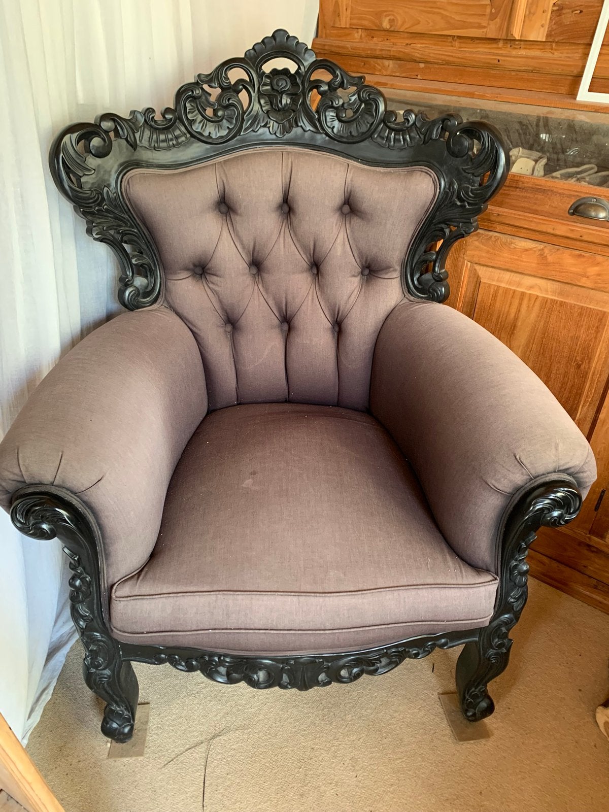 Prima barokke stoel fauteuil gratis of flesje prosecco, Antiek en Kunst, Ophalen