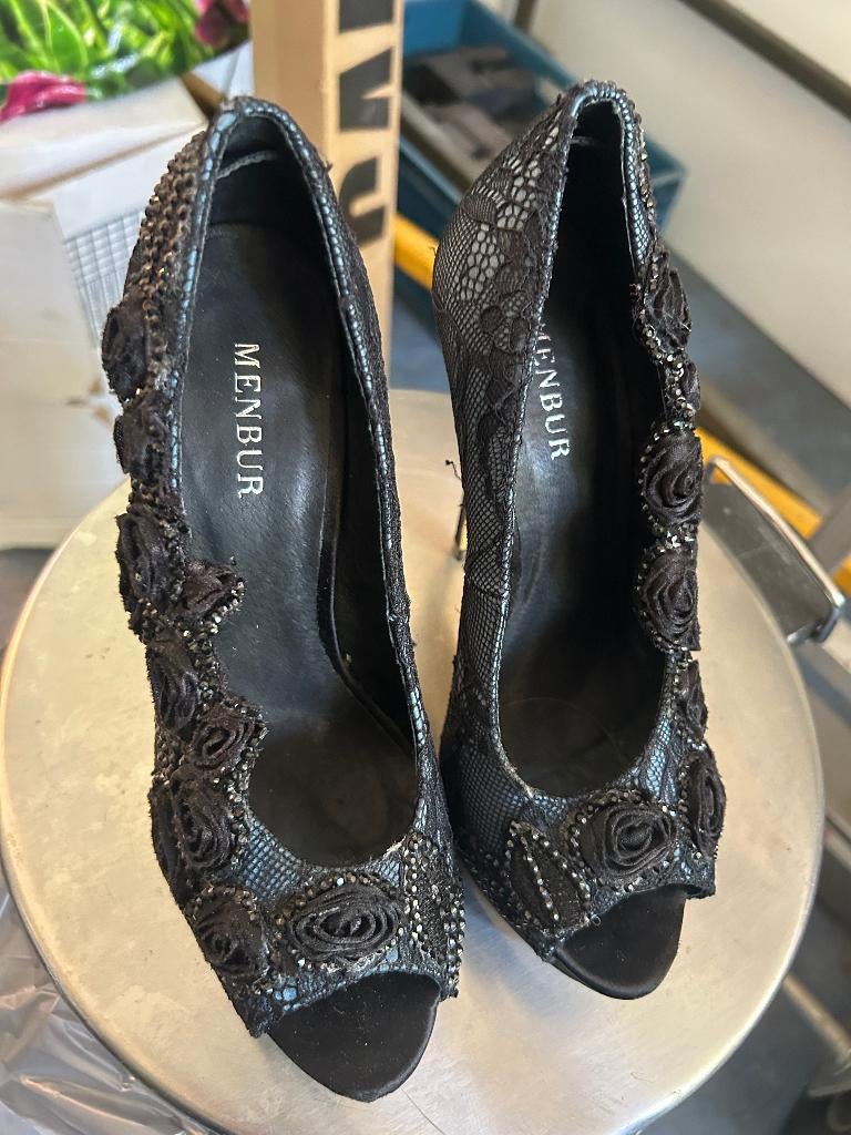 Hakken hoog maat 37, Pumps, Zwart, Ophalen of Verzenden, Zo goed als nieuw