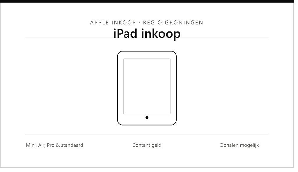 iPad inkoop Groningen, Computers en Software, Apple iPads, Ophalen of Verzenden, 10 inch, Apple iPad, 32 GB