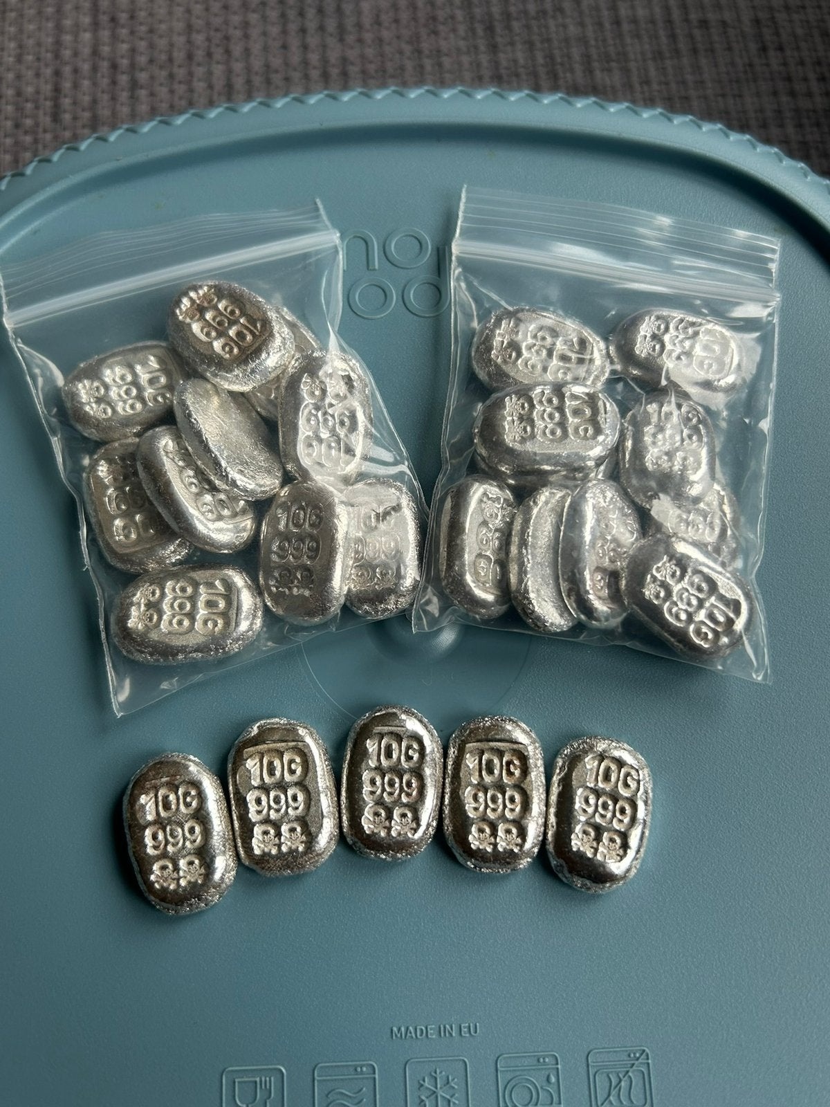 10 gram zilverbaar .999 Skull, Postzegels en Munten, Ophalen of Verzenden, Zilver