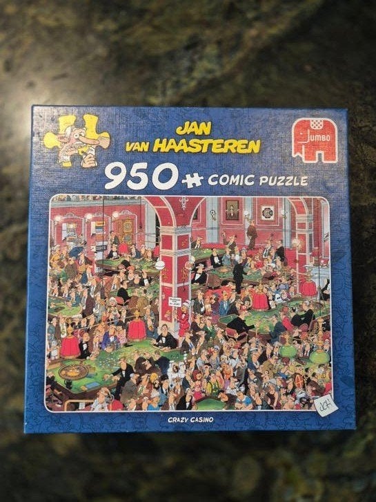 Jan van Haasteren puzzel - Crazy Casino - 950 stukjes, Ophalen of Verzenden, 500 t/m 1500 stukjes, Zo goed als nieuw