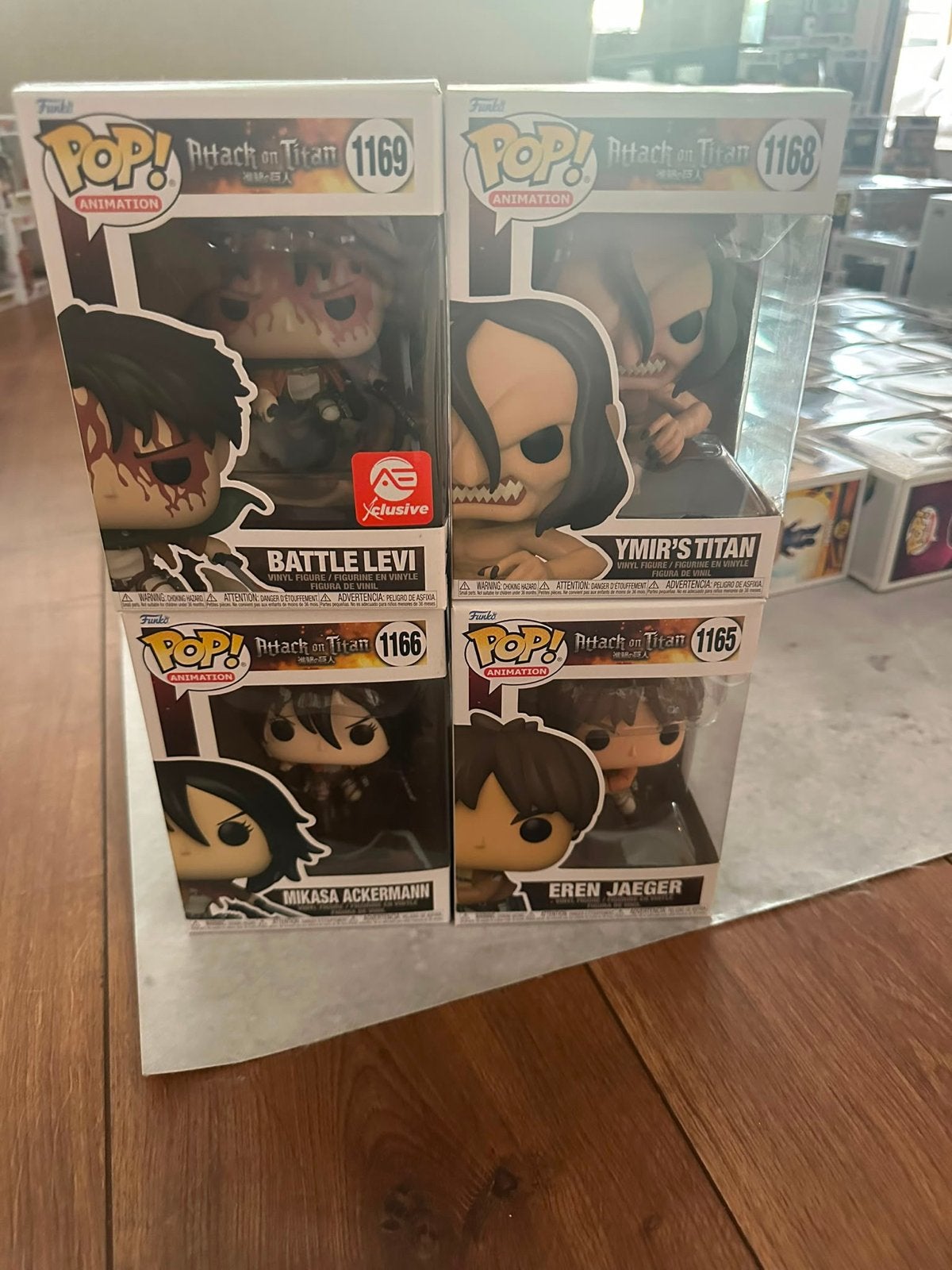 Attack on Titan Funko Pop Bundel - 4 stuks, Ophalen of Verzenden, Nieuw