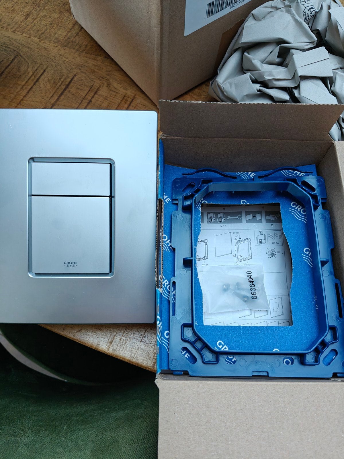 Grohe Cosmopolitan Toilet Bedieningspaneel Mat Chroom, Ophalen of Verzenden, Nieuw, Chroom, Toilet