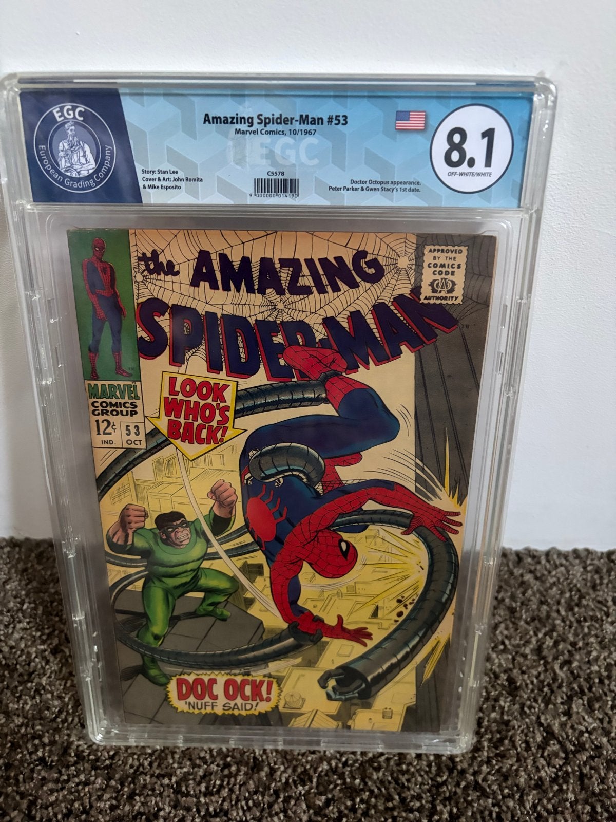 Amazing Spider-Man #53 EGC 8.1 - Doctor Octopus, Boeken, Strips | Comics, Eén comic, Verzenden, Zo goed als nieuw, Amerika