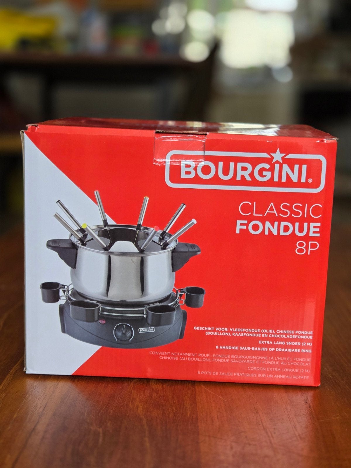 Bourgini Classic Fondue 8P - Elektrische Fondueset, Ophalen of Verzenden, Zo goed als nieuw, Elektrisch, Fondueset