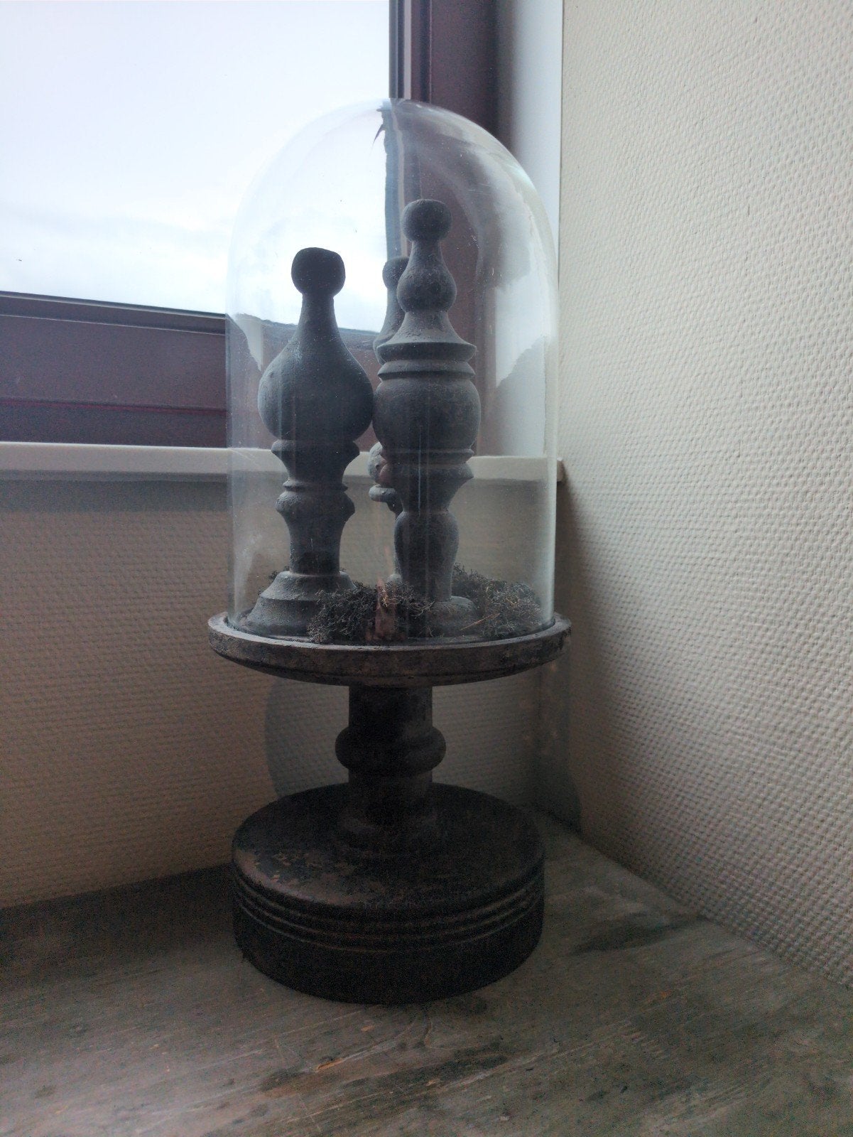 Aura Peeperkorn stolp met ornamenten - 50 cm hoog, Ophalen, Gebruikt, Landelijk, Glas
