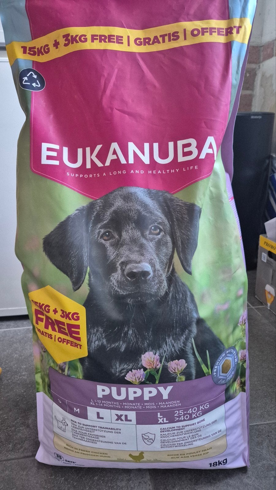 Eukanuba Puppy L/XL 18KG, Dieren en Toebehoren, Dierenvoeding, Ophalen of Verzenden, Hond