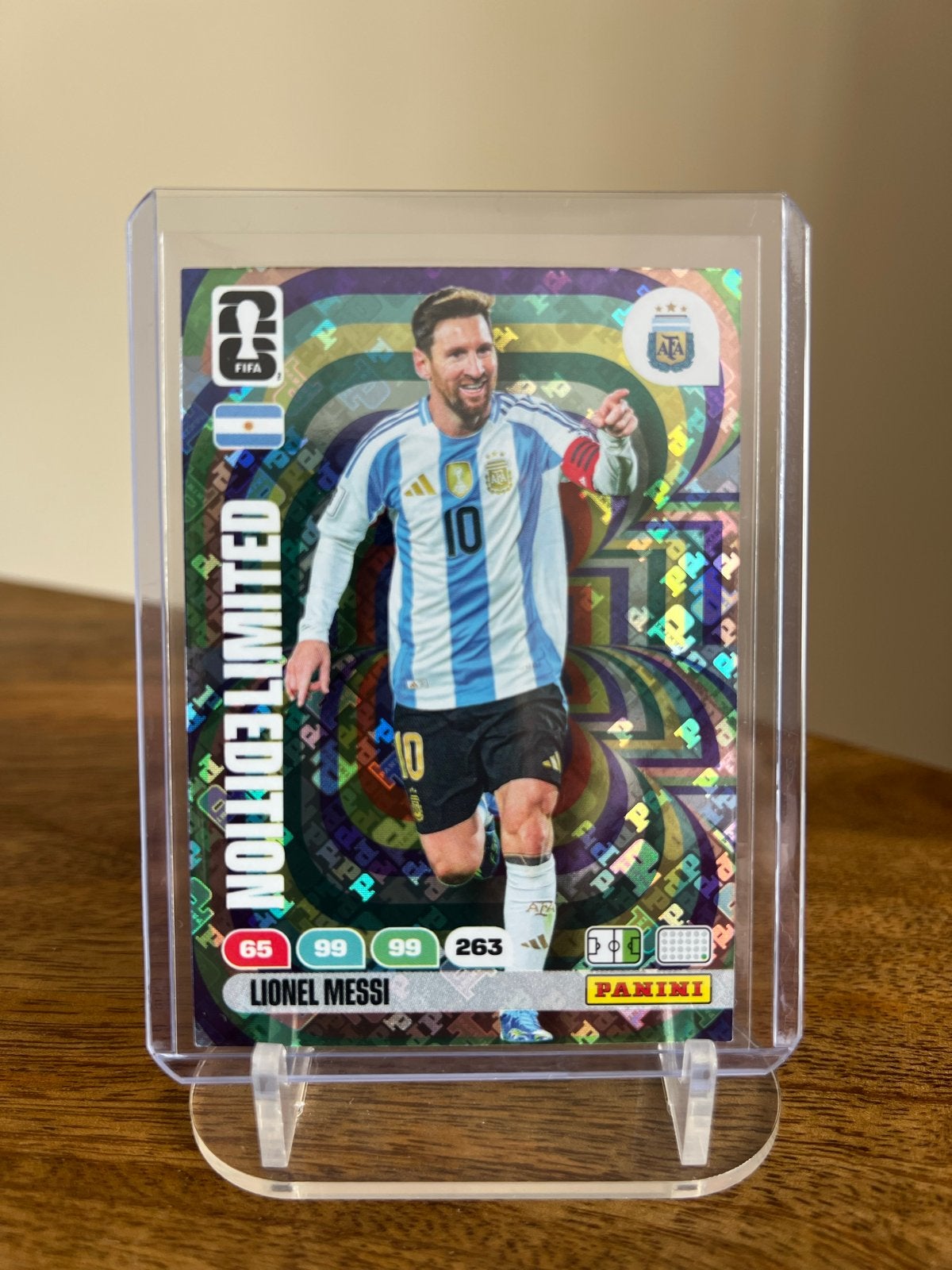 Lionel Messi FIFA World Cup 2026 Adrenalyn XL Limited, Ophalen of Verzenden, Nieuw, Losse kaart, Foil