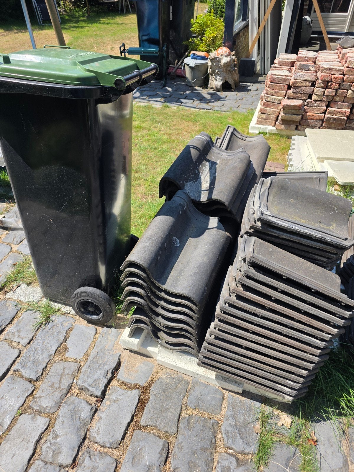 160 stuks Janssen Dings OVH dakpannen, Doe-het-zelf en Verbouw, Dakpannen en Dakbedekking, Ophalen, Gebruikt, Steen of Klei, 15 m² of meer