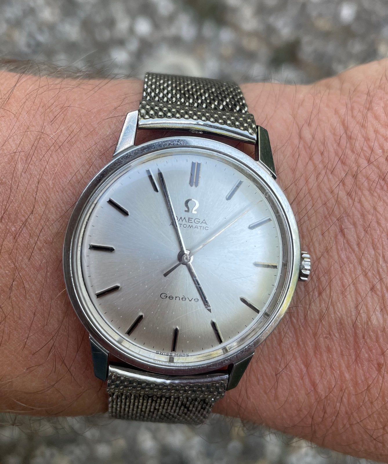 Omega Seamaster Genève, Ophalen, Staal, Met bandje, Polshorloge