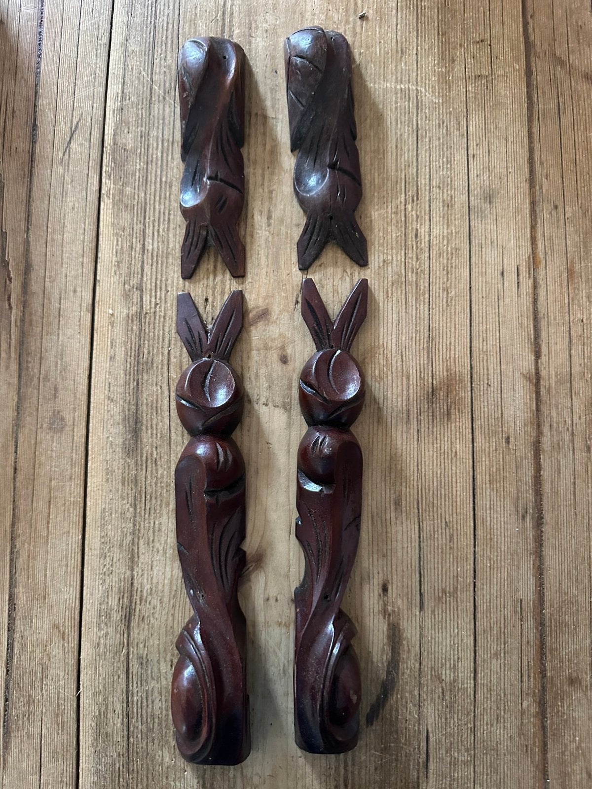 Houten kastornamenten, Ophalen, Gebruikt, Hout