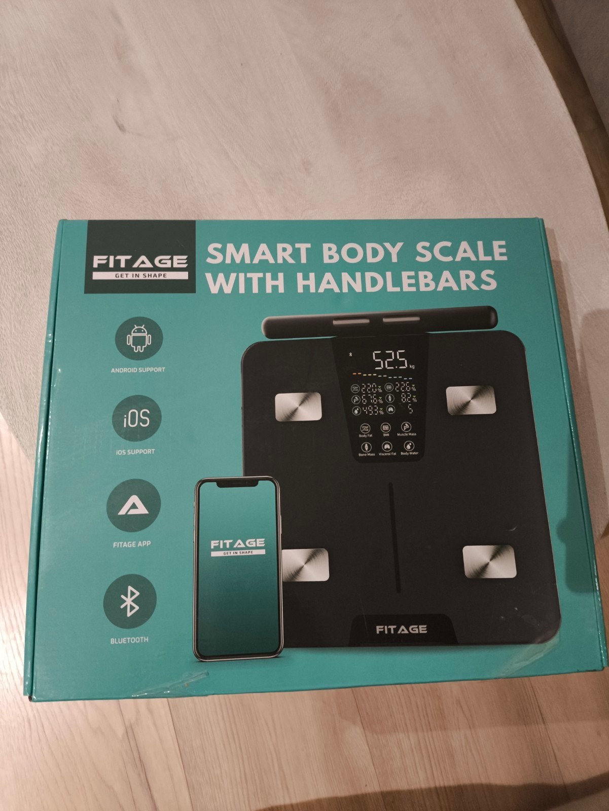Nieuwe FitAge Smart Body Scale met Handvatten - Nog in Doos, Ophalen of Verzenden, Nieuw, Personenweegschaal, Digitaal
