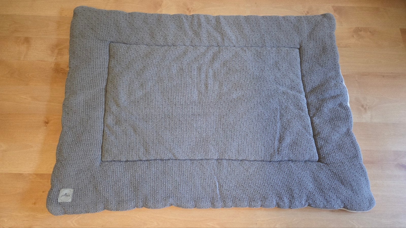 Jollein boxkleed 80x100 zachte witte en grijze gebreide kant, Ophalen, Boxkleed