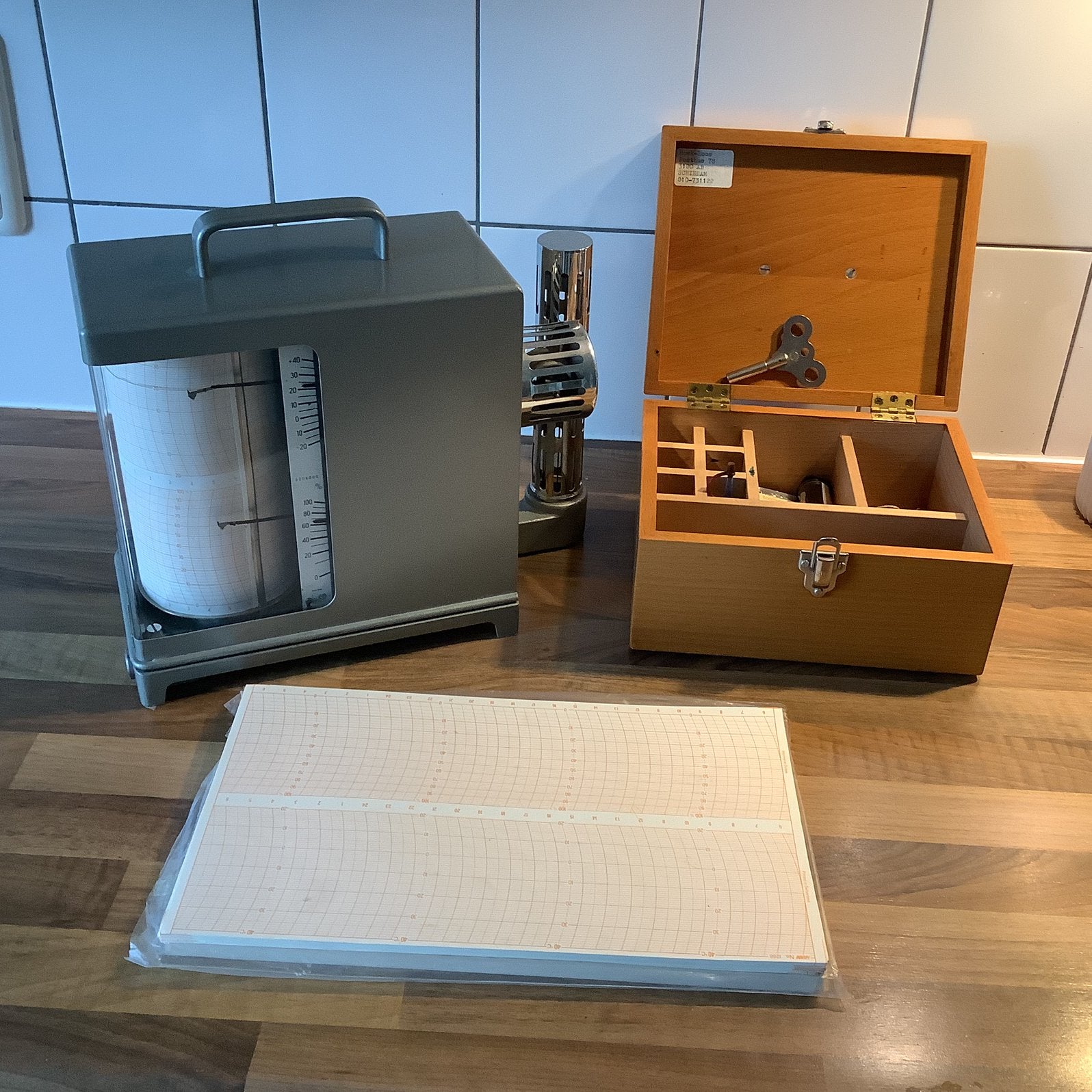 Haenni KRK 508 orginele mechanische  thermo-hygrograaf, Ophalen of Verzenden