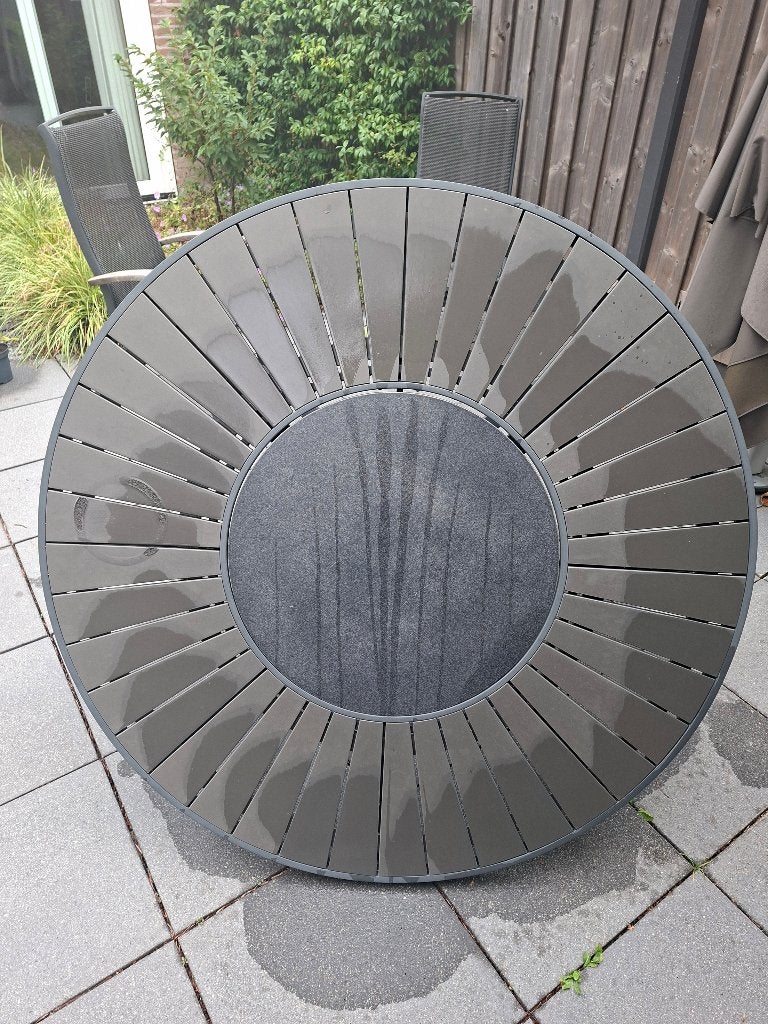 tuintafel, Tuin en Terras, Ophalen, Gebruikt, Rond, Metaal