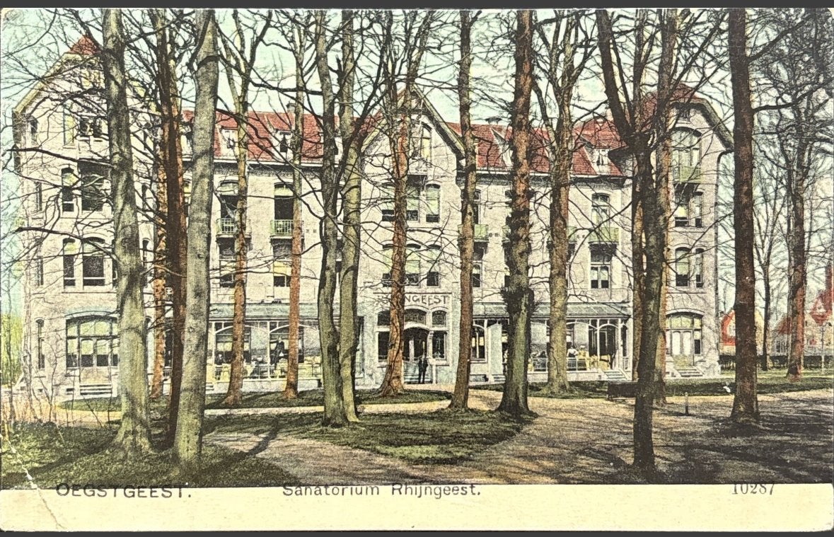 Oegstgeest, sanatorium rhijngeest, Ophalen of Verzenden, Voor 1920, Gelopen, Zuid-Holland