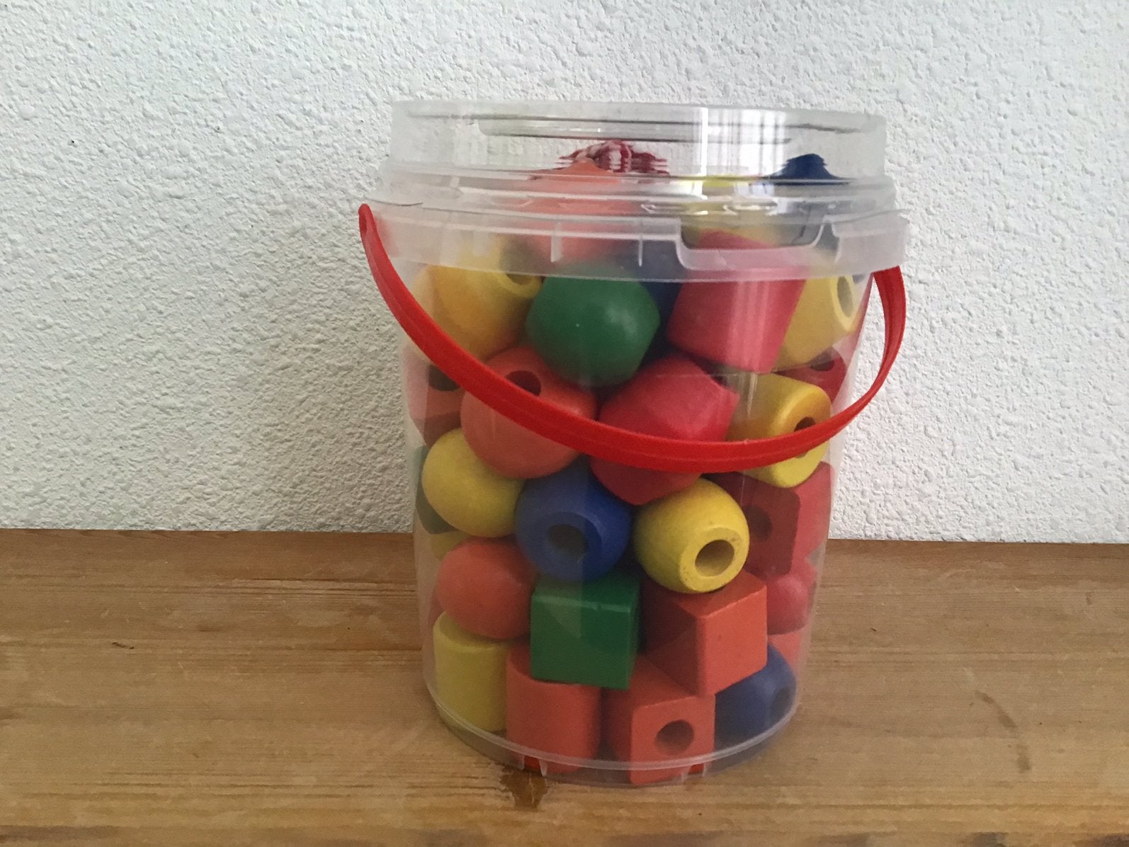 Emmer grote houten rijgkralen., Ophalen of Verzenden, Zo goed als nieuw