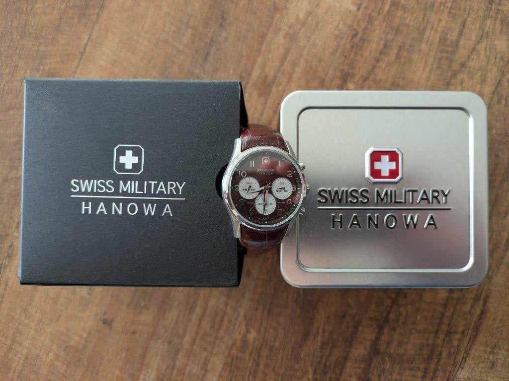 Horloge unisex SWISS MILITARY HANOWA, Overige merken, Overige materialen, Leer, Polshorloge