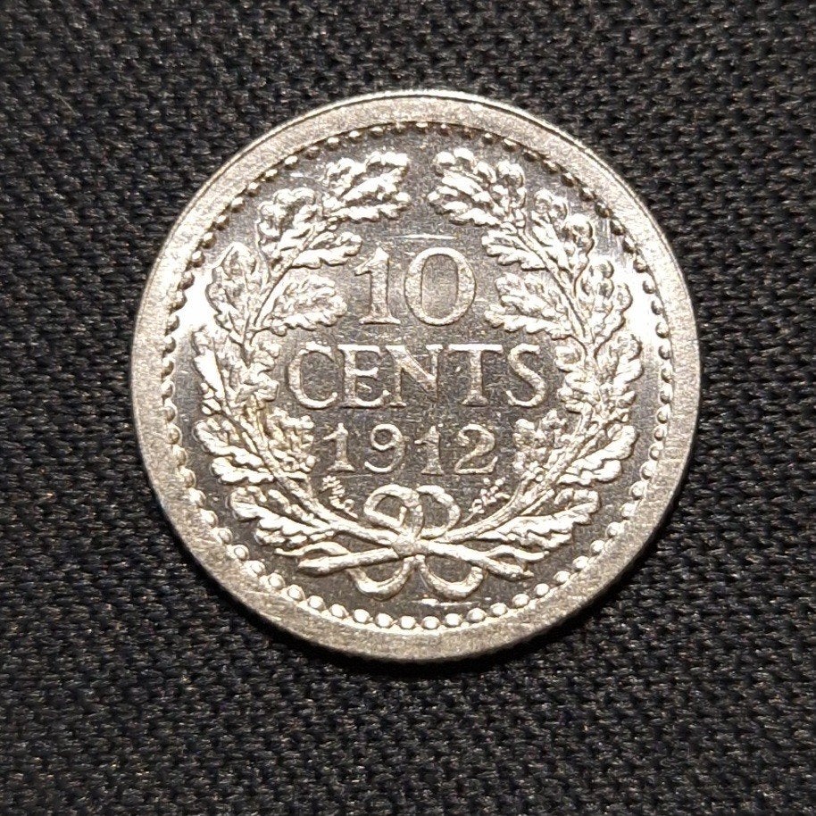 10 cent 1912, Verzenden, Zilver, 10 cent, Koningin Wilhelmina