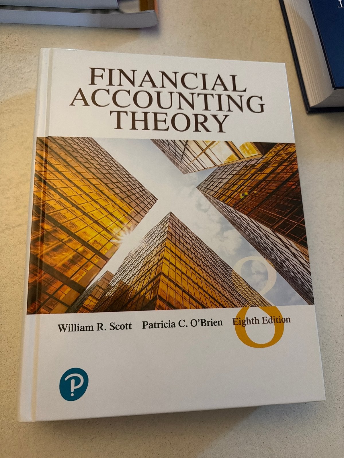Financial Accounting Theory - William R. Scott (8e), Ophalen of Verzenden, Gamma, Zo goed als nieuw, HBO