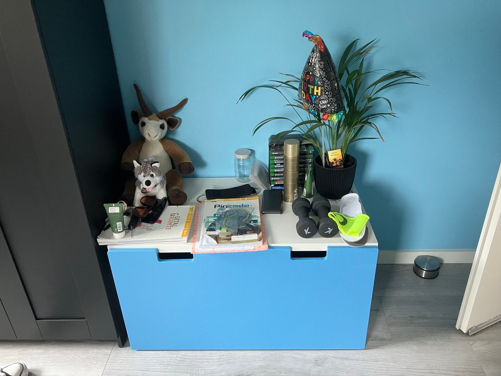IKEA Opbergbox op wieltjes - Blauw (90x49.5x50.5 cm), Ophalen, Gebruikt