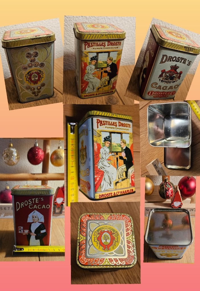 Droste cacao blikken antiek fraaie vintage staat, voor cacao, Verzamelen, Blikken, Ophalen of Verzenden, Zo goed als nieuw, Overige