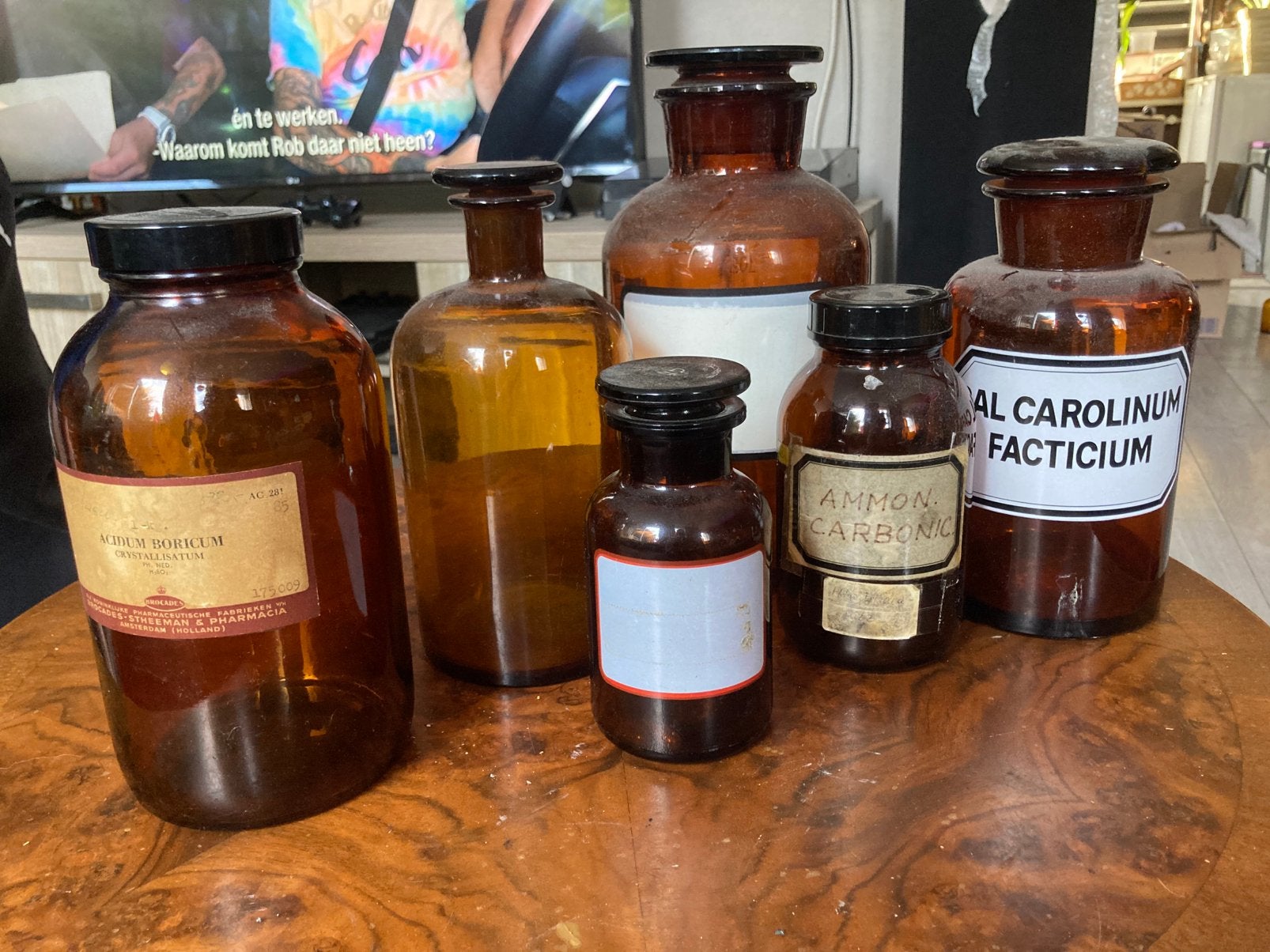 Verzameling apothekerspotten, Antiek en Kunst, Antiek | Glas en Kristal, Ophalen of Verzenden