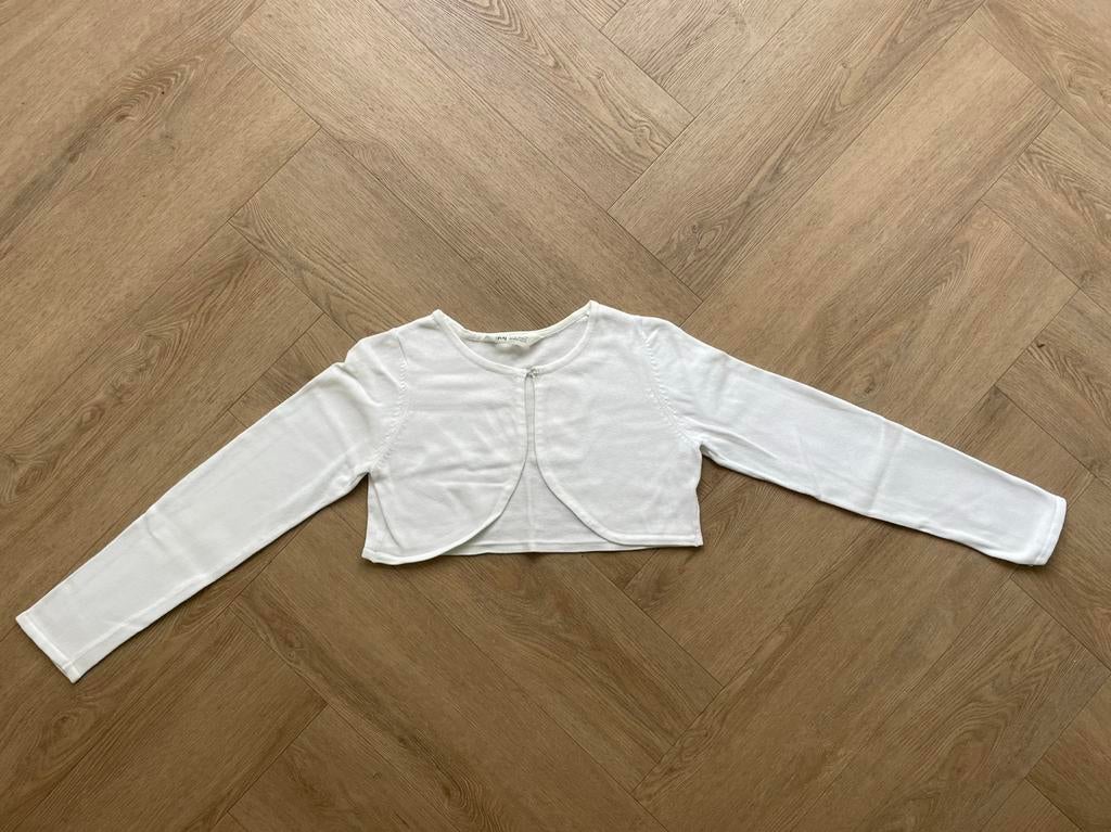 Wit kort vestje voor de zomer maat 134-140 H&M, Ophalen of Verzenden, Zo goed als nieuw, Meisje, Trui of Vest
