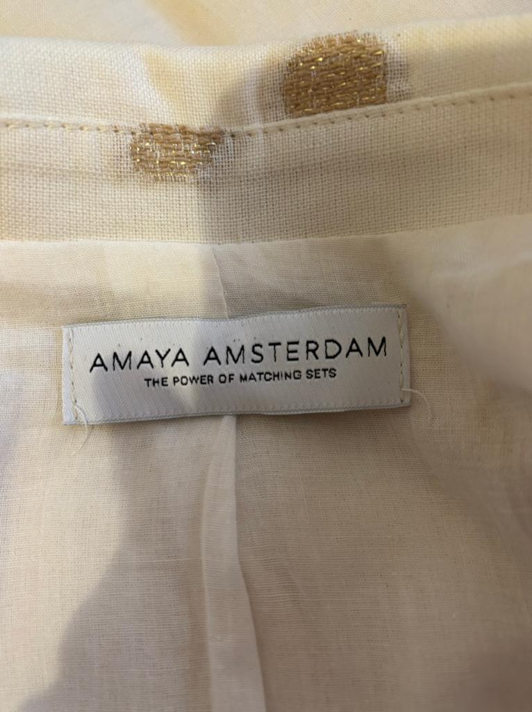Amaya Amsterdam Gilet met Gouden Stippen - Maat S, Maat 38/40 (M), Overige kleuren, Ophalen of Verzenden, Zo goed als nieuw