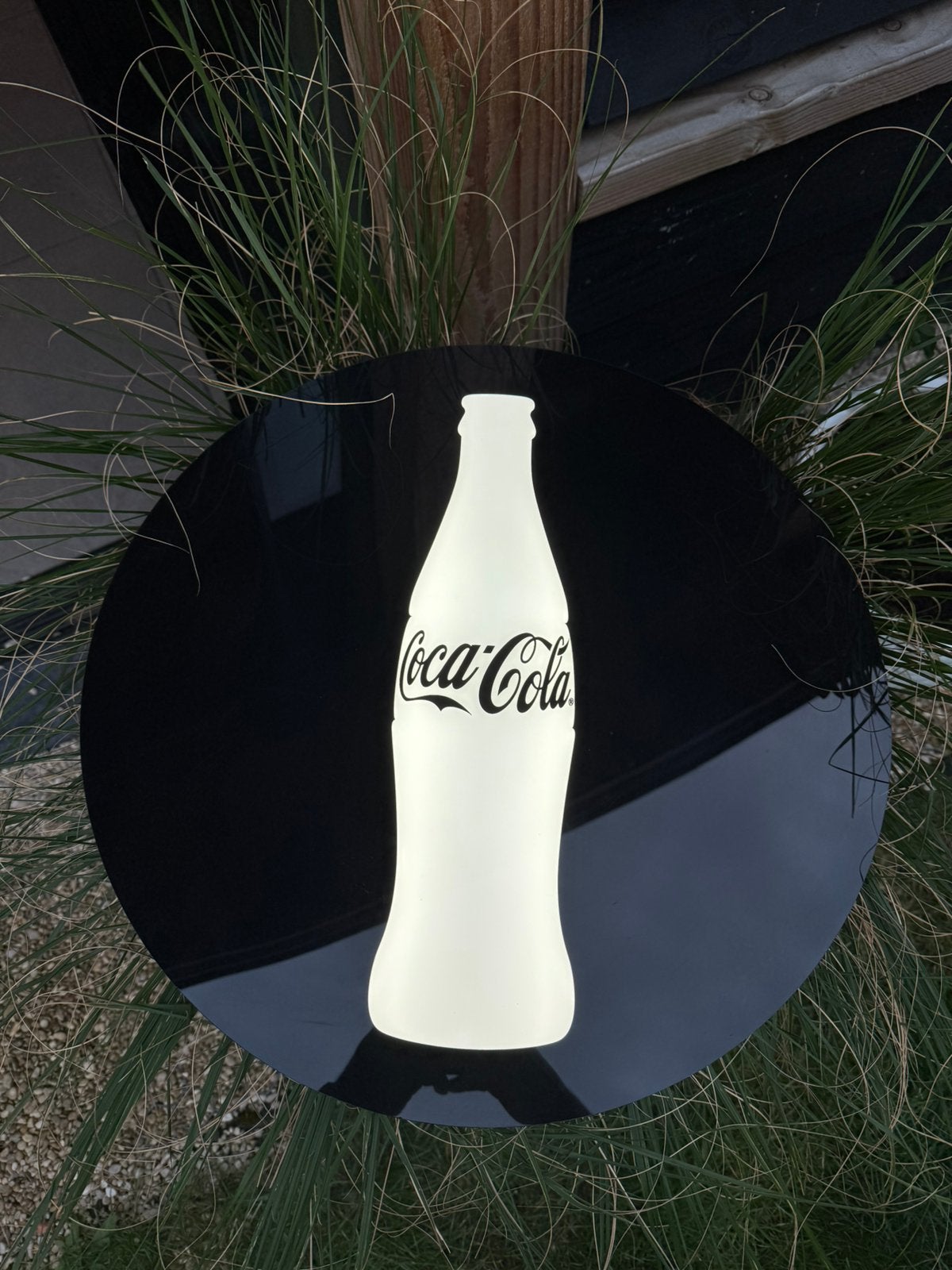 Coca-Cola LED reclame Lichtbak lichtreclame zwart wit, Ophalen of Verzenden, Zo goed als nieuw, Lichtbak of (neon) lamp
