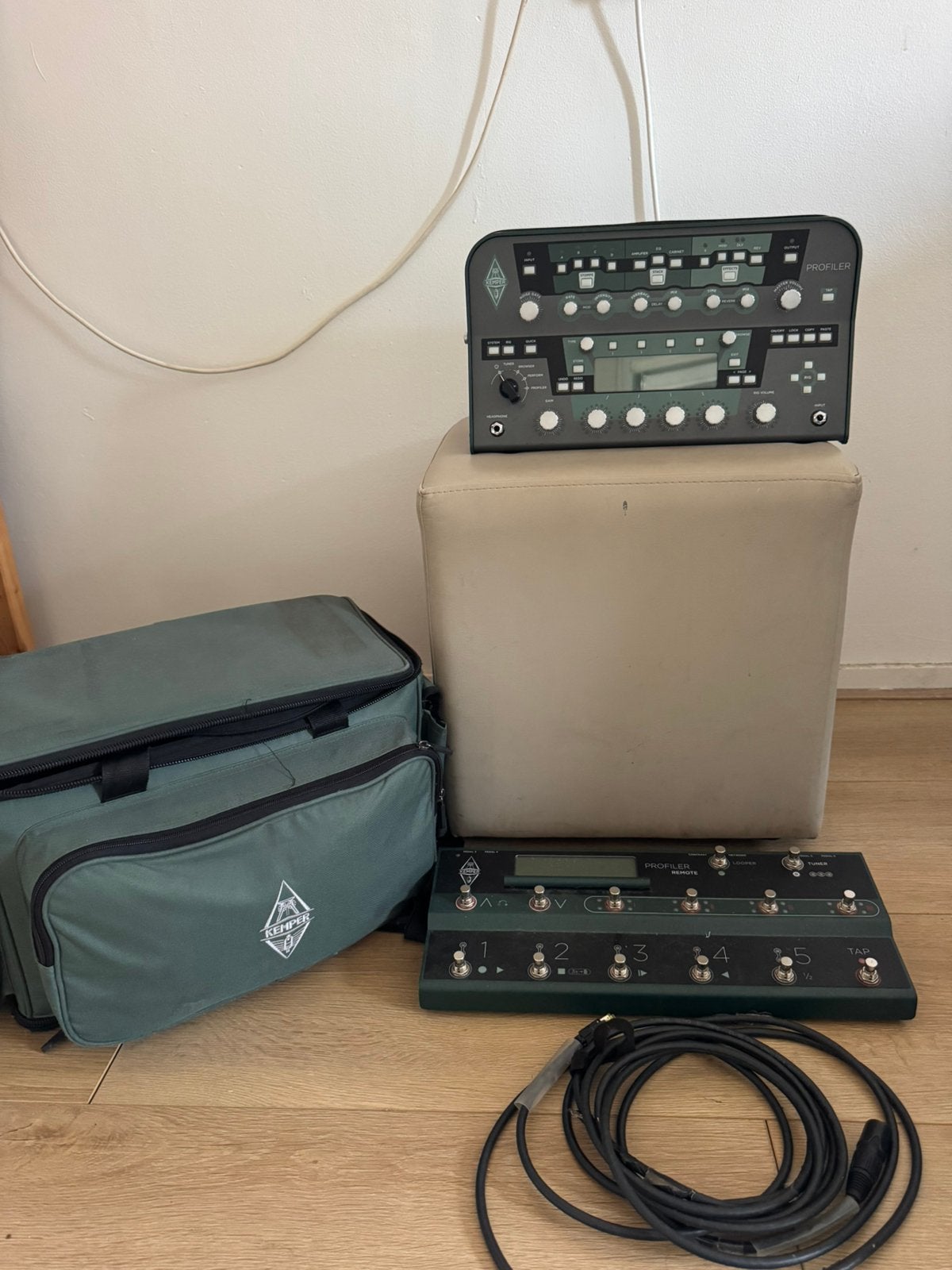 Kemper Profiler PowerHead + Remote + originele tas, Ophalen, Gebruikt, Gitaar, 100 watt of meer
