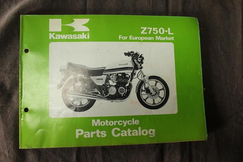 Kawasaki Z750L 1980 motorcycle parts catalogue Z750 L1, Ophalen of Verzenden, Kawasaki