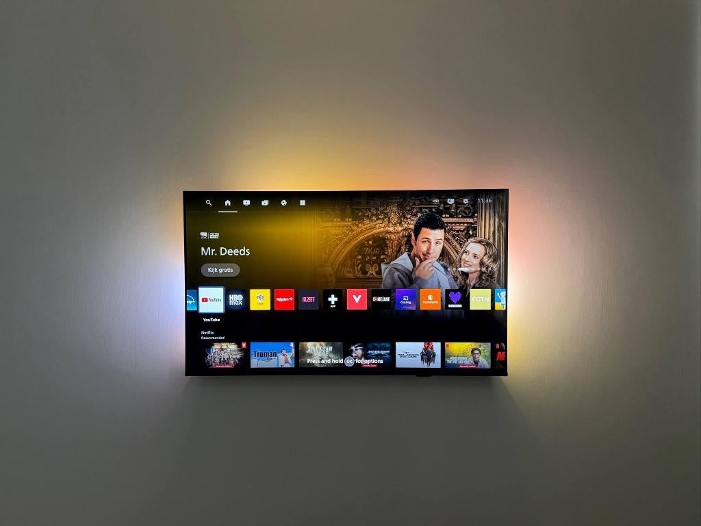 Philips 55 inch 4K LED Smart TV (2024) - Zo goed als nieuw!, Audio, Tv en Foto, Televisies, Ophalen, Philips, LED, 50 Hz