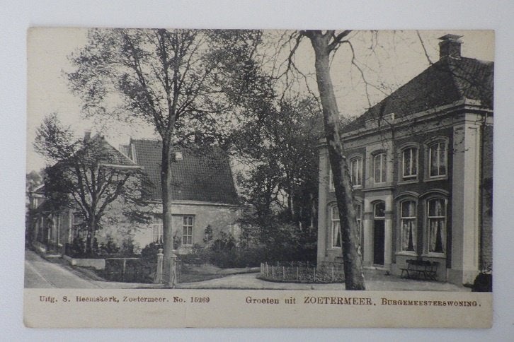 1907 ZOETERMEER Burgemeester Burgemeesterswoning Heemskerk, Verzamelen, Ansichtkaarten | Nederland, Ophalen, Voor 1920, Gelopen