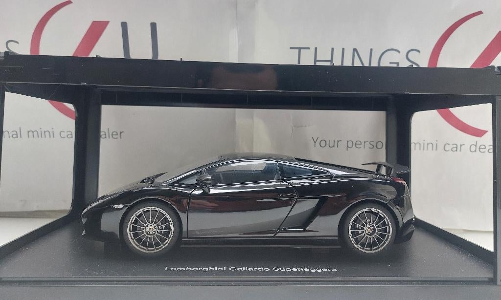 AutoArt 1:18 Lamborghini Gallardo Superleggera Nero, Ophalen of Verzenden, Zo goed als nieuw, Auto, Autoart