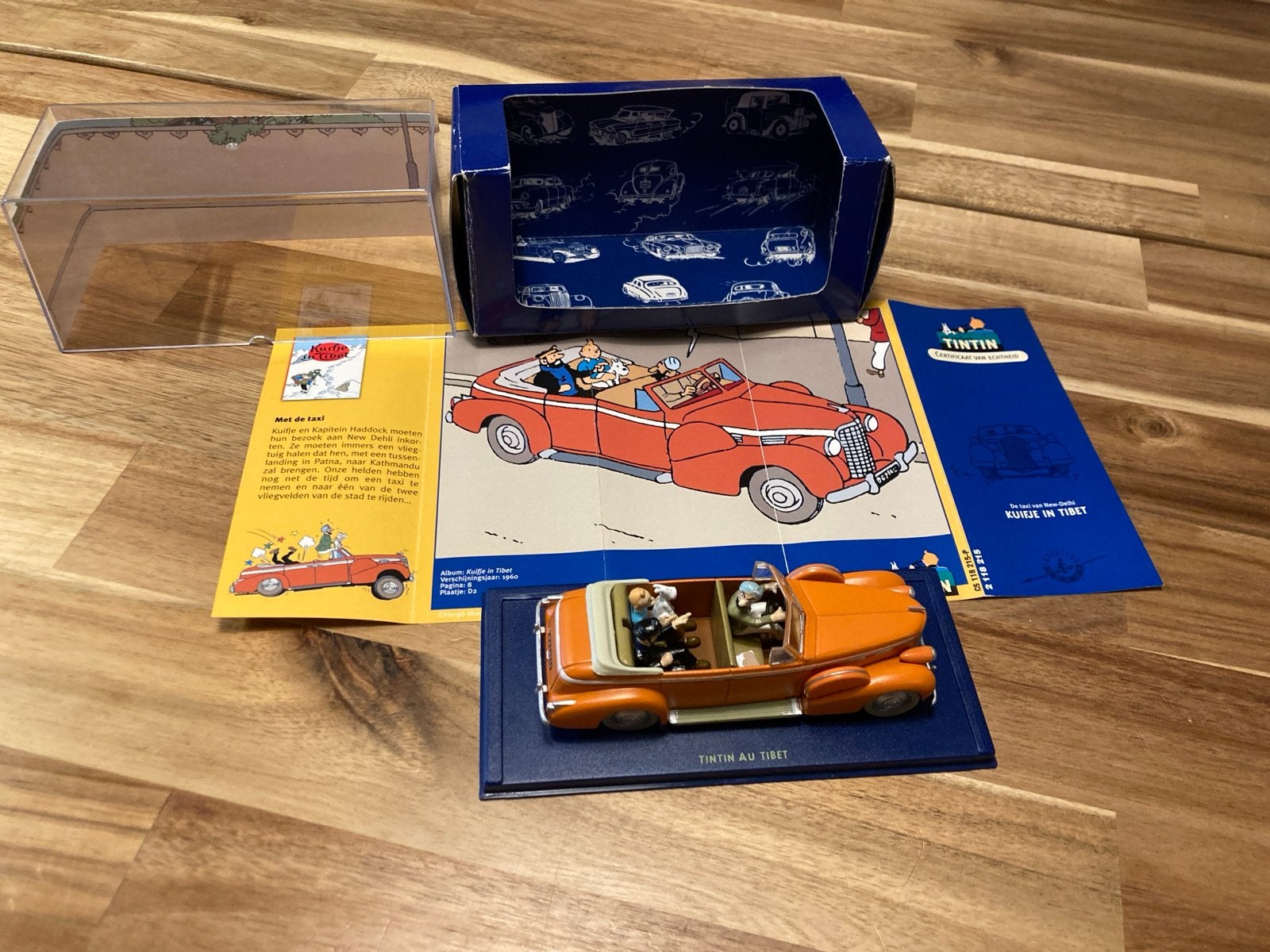 Kuifje auto 'Tintin au Tibet' met figuren en doos, Ophalen of Verzenden, Zo goed als nieuw, Auto, Overige merken