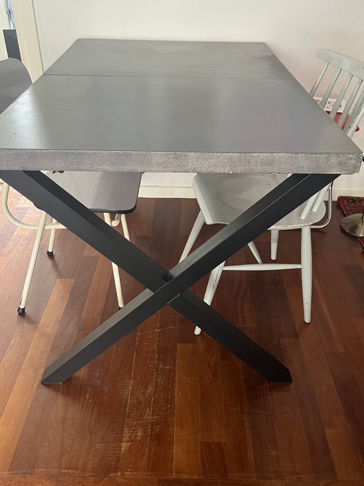 Eetkamertafel, uitschuifbaar 4t/m8 personen 80x120-240cm, Gebruikt, 100 tot 150 cm, 50 tot 100 cm, Vijf personen of meer
