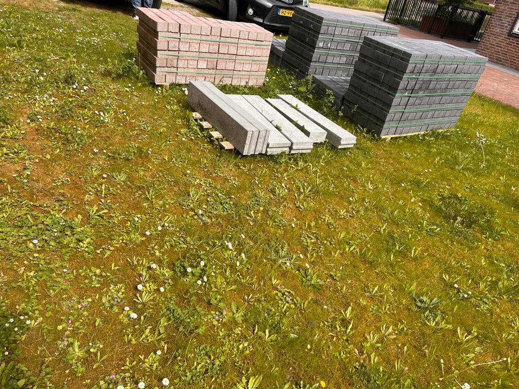 Komo stenen zwart en rood, Ophalen, Klinkers, Nieuw, 10 m² of meer