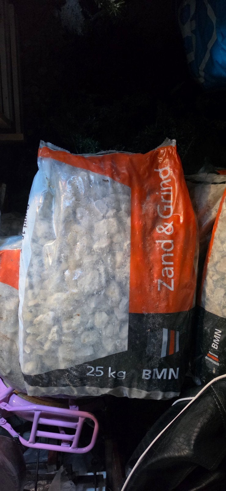 Zand en grind zakken 25 kg (ongeveer 20 stuks), Ophalen